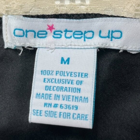 One Step Up Y2K Style Camisole Tank Top Black w/ Lace Trim Size Juniors Medium - Picture 10 of 11